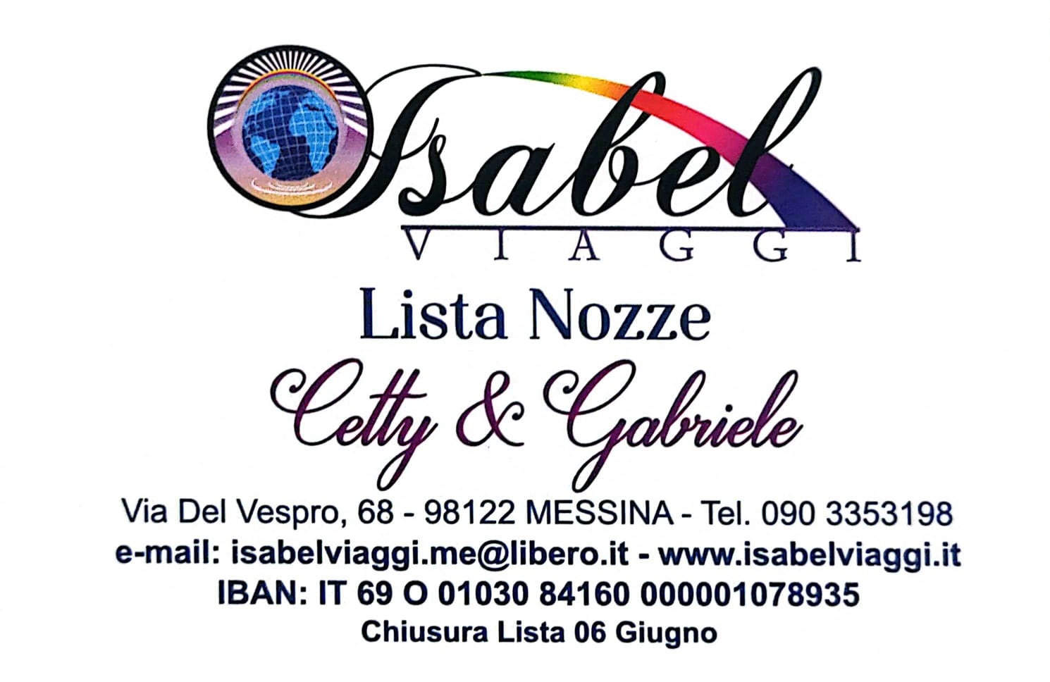 Lista Nozze Isabel Viaggi